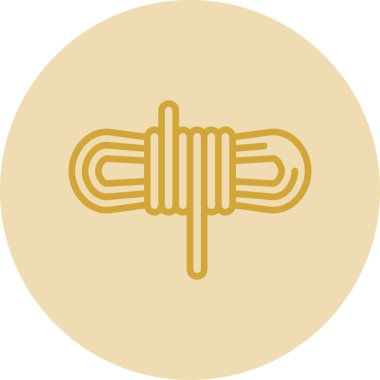 İp düz simgesinin vektör illüstrasyonu