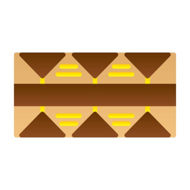 Çikolatalı bisküvi ikonu. Beyaz arkaplanda izole edilmiş çikolatalı bisküvi vektör simgesinin düz çizimi