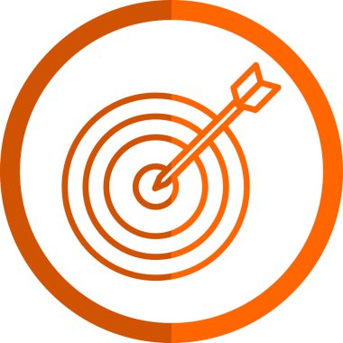 Hedef simgenin vektör illüstrasyonu 