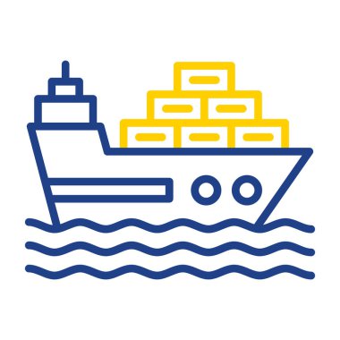 ship icon, vector illustration simple design