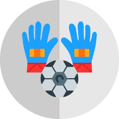 Futbol sporu ikonu. Düz tasarım. vektör grafiği