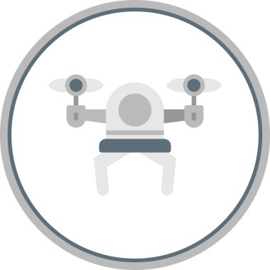 Drone simgesi, vektör illüstrasyonu basit tasarım