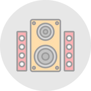 Müzik hoparlör satırı simgesi 