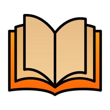 kitap simgesi, vektör illüstrasyonu basit tasarım