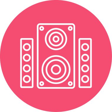 Müzik hoparlör satırı simgesi 