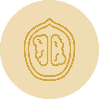 Ceviz. Web simgesi basit illüstrasyon