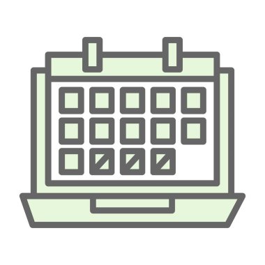 Takvim simgesi, vektör illüstrasyonu basit tasarım