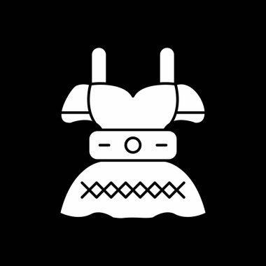 Bavyera Dirndl elbise, vektör illüstrasyonu