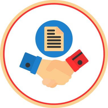 Sözleşme. Web simgesi basit illüstrasyon