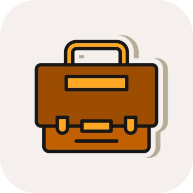 Bavul. Web simgesi basit illüstrasyon 