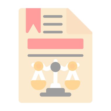 Kalemle bir belgenin vektör illüstrasyonu