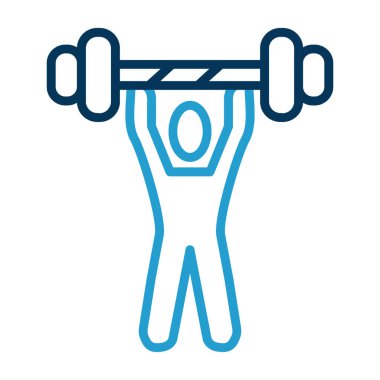 Adam dambıl simgesini kaldırıyor