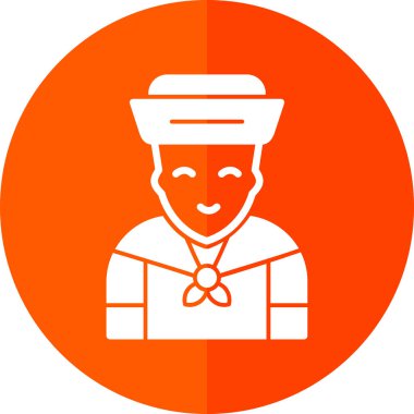 Denizci. Web simgesi basit illüstrasyon