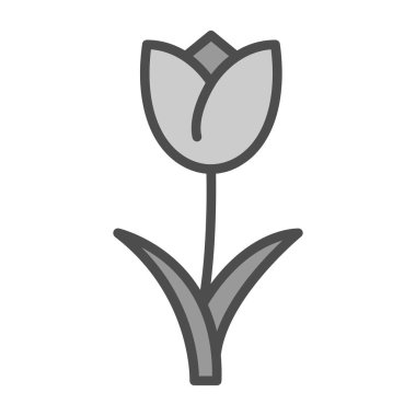 Lale çiçek simgesinin vektör illüstrasyonu