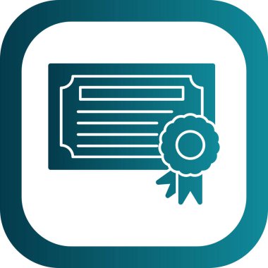 Sertifika simgesi, eğitim konsepti, vektör illüstrasyonu