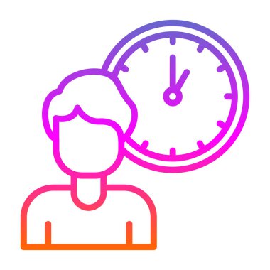 Zaman doldu. Web simgesi basit tasarım