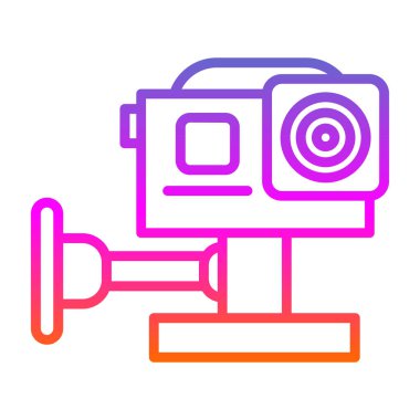 Eylem Kamerası simgesi, vektör illüstrasyonu basit tasarım