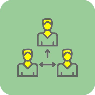 iş ekibi simgesi, vektör illüstrasyonu