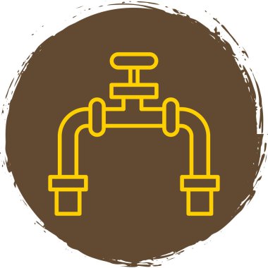 Boru simgesi, vektör illüstrasyonu basit tasarım