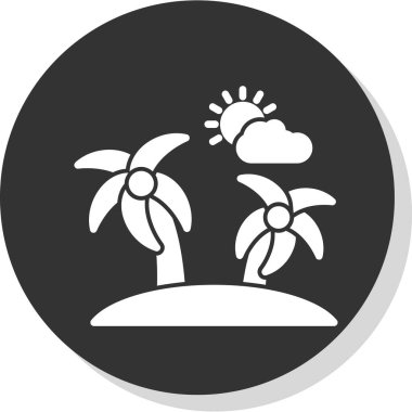 Bir ağaç simgesinin vektör illüstrasyonu