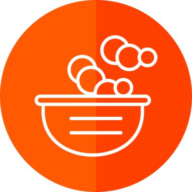 Sabun köpük ikonlu bir kase sıvı. 