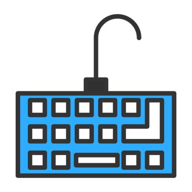 bilgisayar klavyesi simgesi, vektör illüstrasyonu basit tasarım