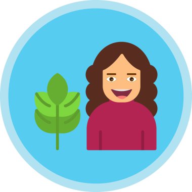 Bitki avatarı tasarımı olan kız