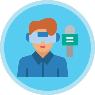 VR simge vektör illüstrasyonu