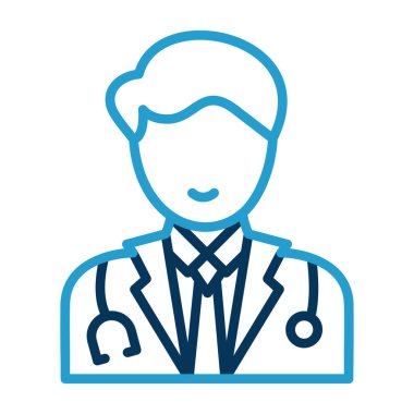 doktor avatar vektör resimleme 