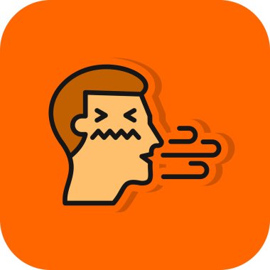 Kırık bir kafa simgesi olan renk çizgisi adamı beyaz arka planda izole edilmiş. İnsan duyguları konsepti. Rastgele şekiller. vektör illüstrasyonu