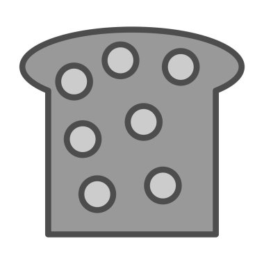 Ekmek ikonu. vektör illüstrasyonu