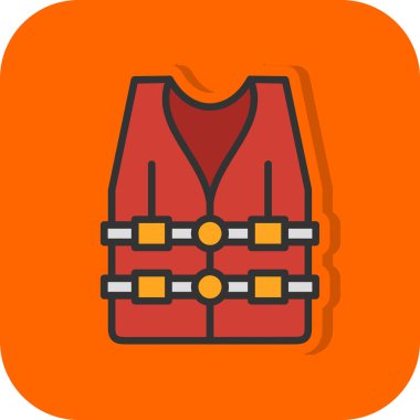 Can yeleği simgesi, vektör illüstrasyonu basit tasarım