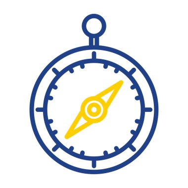 pusula düz simgesi, vektör illüstrasyon tasarımı