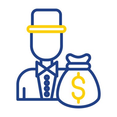 Sikke vektör simgesine sahip para çantası kolayca değiştirilebilir ya da düzenlenebilir