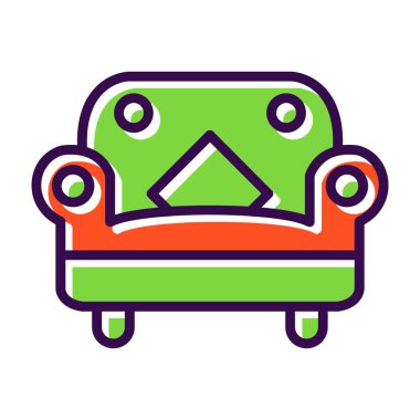 Kanepe. Web simgesi basit tasarım