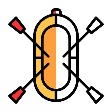 Rafting simgesinin vektör illüstrasyonu 