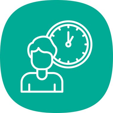 Zaman yönetimi simgesi vektör illüstrasyonu