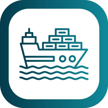 ship icon, vector illustration simple design