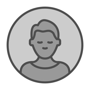 Erkek avatar kutsal kişilerin resmi, vektör çizim