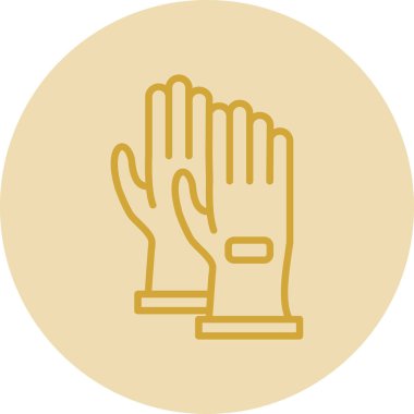 Oyuncu eldivenleri ikon vektör illüstrasyonu