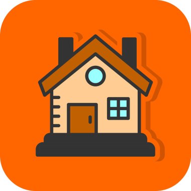 Kabin vektör simgesi modern basit illüstrasyon 