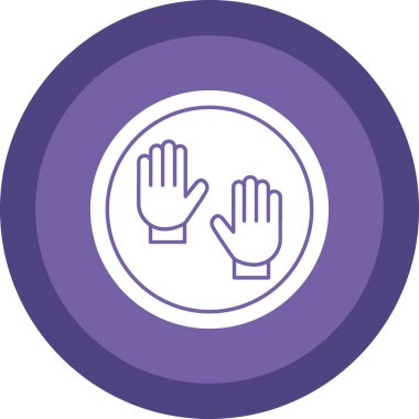 Eldivenler web simgesi vektör illüstrasyonu 