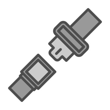 Emniyet kemeri kutsal kişilerin resmi, vektör çizim 