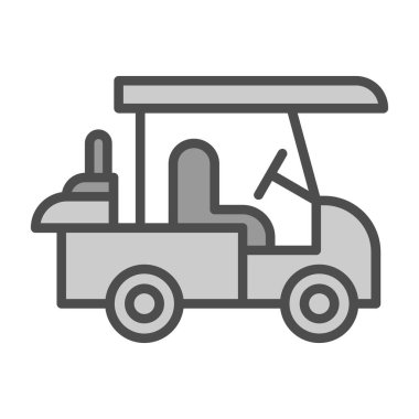 Bir kamyon simgesinin vektör çizimi