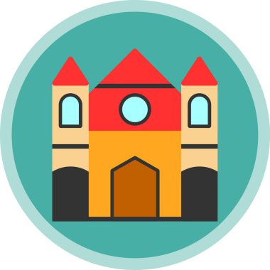 Bina. Web simgesi basit illüstrasyon