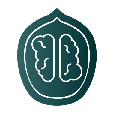 Beyin simgesi. Beyin vektör simgesi web için anahat çizimi