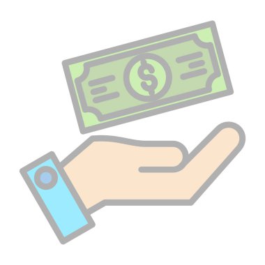 Ödeme web simgesi, vektör illüstrasyonu