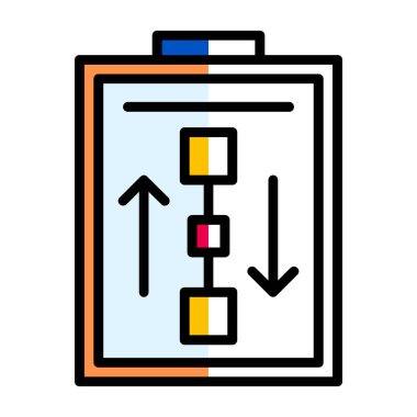 Çalışma Akımı web simgesi basit illüstrasyon 