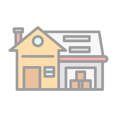 Ev simgesi, vektör illüstrasyonu basit tasarım