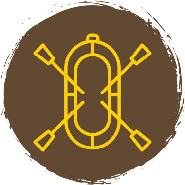 Rafting simgesinin vektör illüstrasyonu 